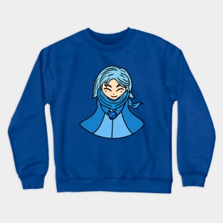 Kawaii blue chibi girl Crewneck Sweatshirt